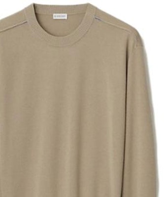 Burberry FW23 Baju Sejuk Rajut Crewneck Warna Solid. 80775601 Details for Burberry FW23 Baju Sejuk Rajut Crewneck Warna Solid. 80775601