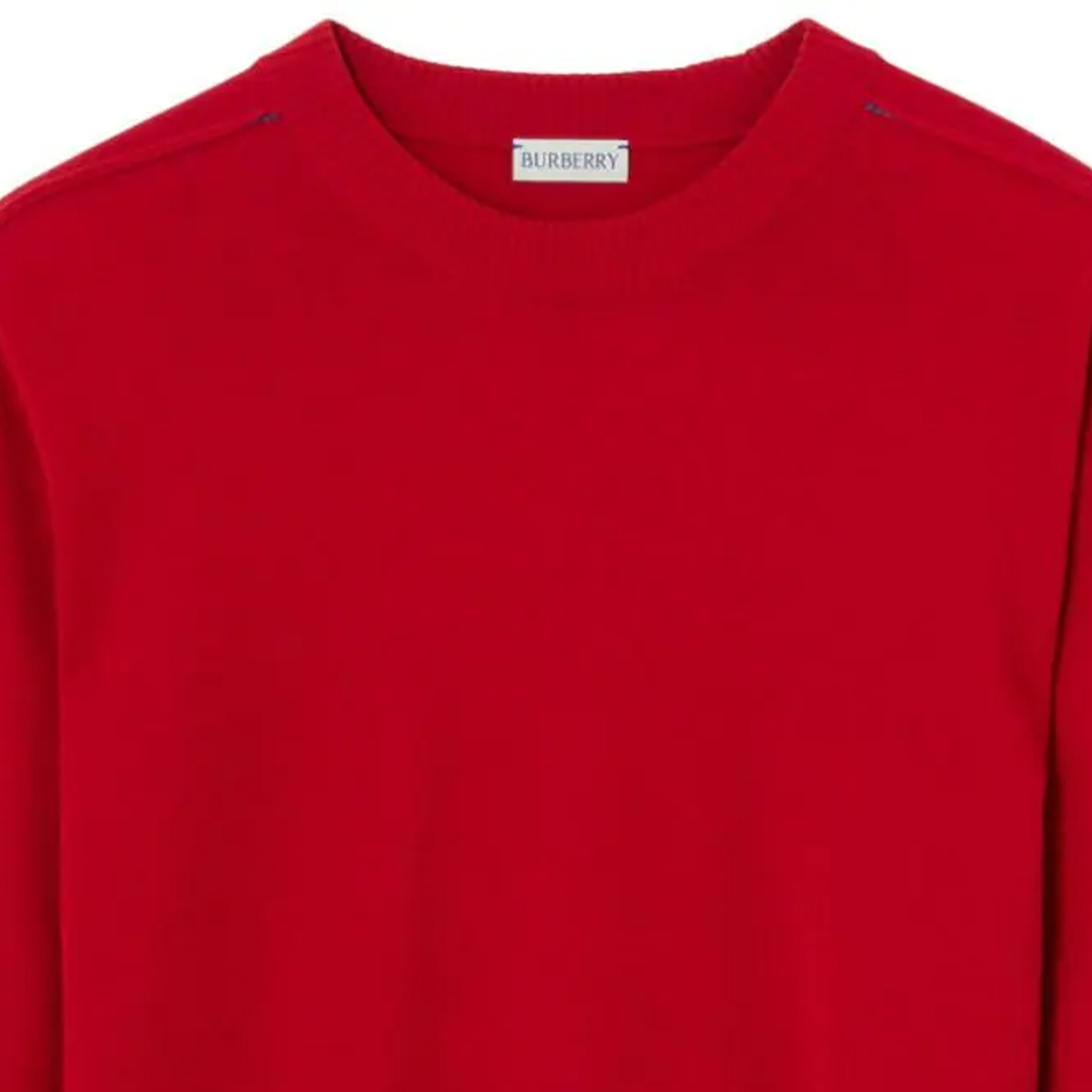 Burberry FW23 Solid Color Crewneck Pullover Sweater Men’s Rose Red. 80827441 圖 4
