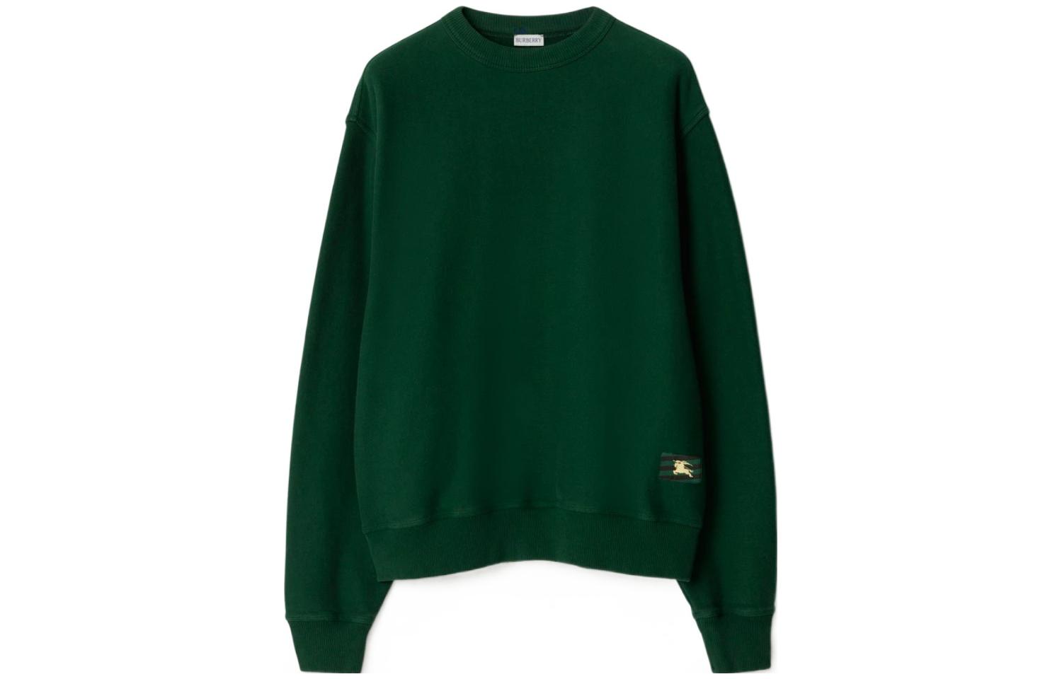 Order 博柏利 FW23 纯色标志长袖圆领卫衣 绿色 男士款 80812221