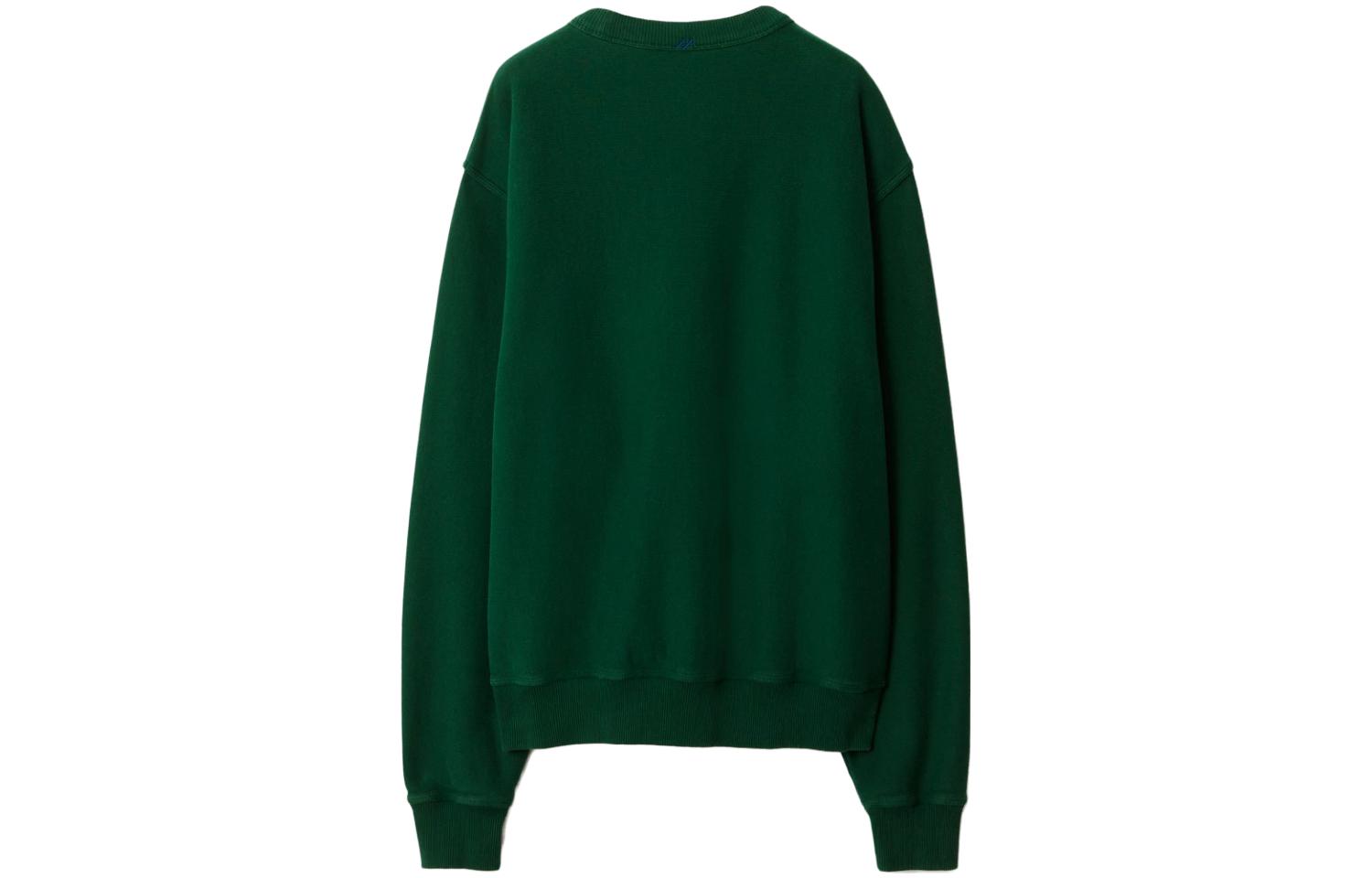 Lookbook 博柏利 FW23 纯色标志长袖圆领卫衣 绿色 男士款 80812221