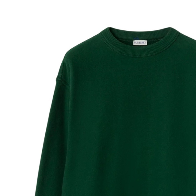 Purchase 博柏利 FW23 纯色标志长袖圆领卫衣 绿色 男士款 80812221