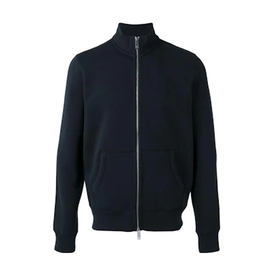 Burberry FW23 Solid Color Zip-Up Casual Jacket Navy Blue 40502471