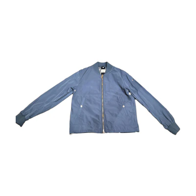 Burberry FW23 Solid Zip Baseball Collar Jacket Blue Gray 80678521
