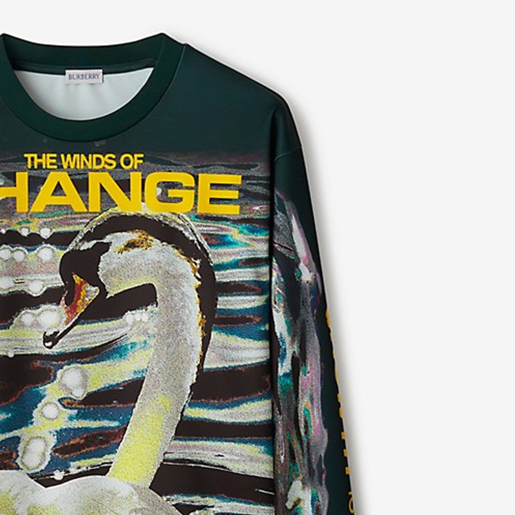 Shop バーバリー FW23 スワンレタープリント スウェットシャツ ユニセックス アイビーグリーン. 80773331