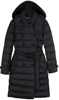Burberry FW23 Unisex Black Hooded Double-Breasted Long Down Jacket. 80720841 Burberry FW23 Unisex Black Hooded Double-Breasted Long Down Jacket. 80720841