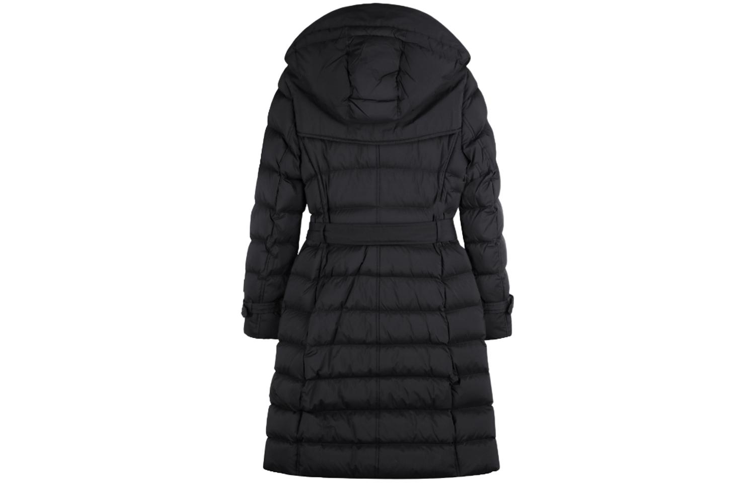 Lookbook Burberry FW23 Chaqueta Larga Negra Unisex con Capucha y Doble Botonadura. 80720841