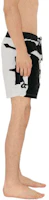 Purchase Burberry FW24 Black Mid-Rise Straight Beach Shorts with Letter Accents. 80960341