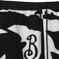 Details for Burberry FW24 Black Mid-Rise Straight Beach Shorts with Letter Accents. 80960341