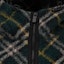 Shop バーバリー FW24 チェック ジップアップ フーディージャケット ダークグリーン. 80914681
