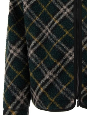 バーバリー FW24 チェック ジップアップ フーディージャケット ダークグリーン. 80914681 Details for バーバリー FW24 チェック ジップアップ フーディージャケット ダークグリーン. 80914681