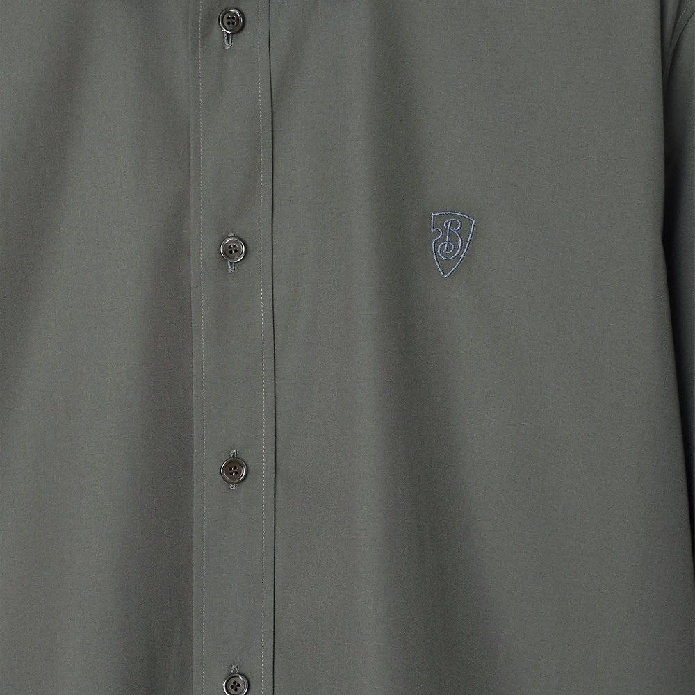 Details for 博柏利 FW24 刺绣标志长袖纽扣衬衫 石色。 80988391