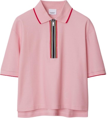 Burberry FW24 Polo Oversize Rayas Sólidas en Rosa Suave. 80844271 Order Burberry FW24 Polo Oversize Rayas Sólidas en Rosa Suave. 80844271