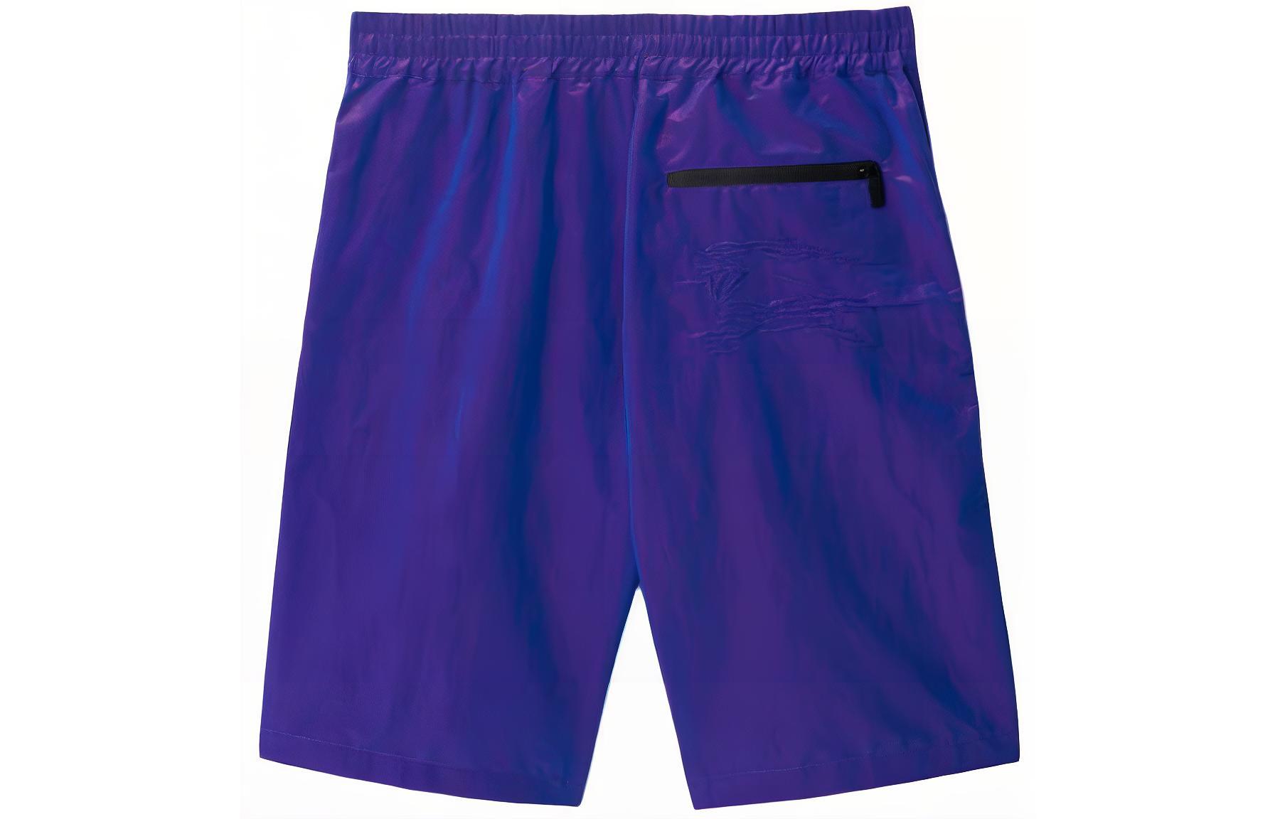 Burberry FW24  Purple Glossy Crinkled Detail Zipper Casual Shorts 80896711 圖 3