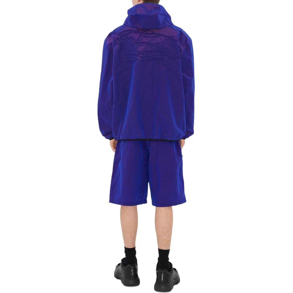 Burberry FW24  Purple Glossy Crinkled Detail Zipper Casual Shorts 80896711 圖 5