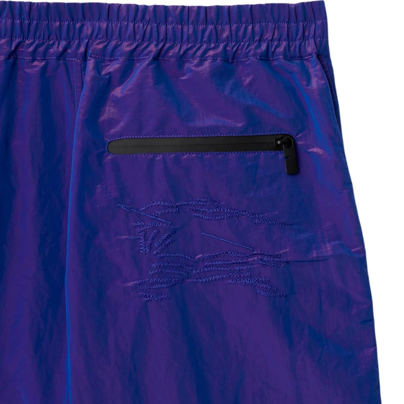 Burberry FW24  Purple Glossy Crinkled Detail Zipper Casual Shorts 80896711 圖 7