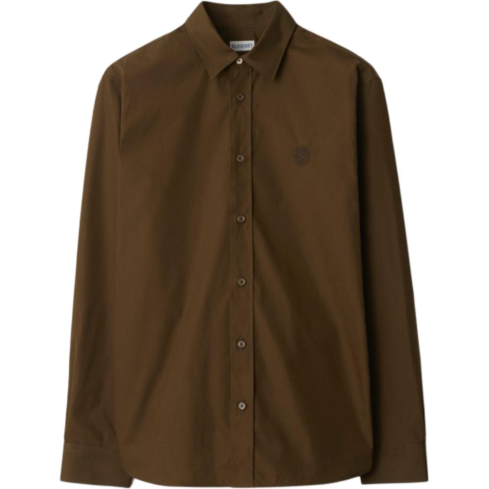 Burberry FW24  Thorn-Colored Wide Collar Long Sleeve Button-Up Shirt. 80998441 圖 2