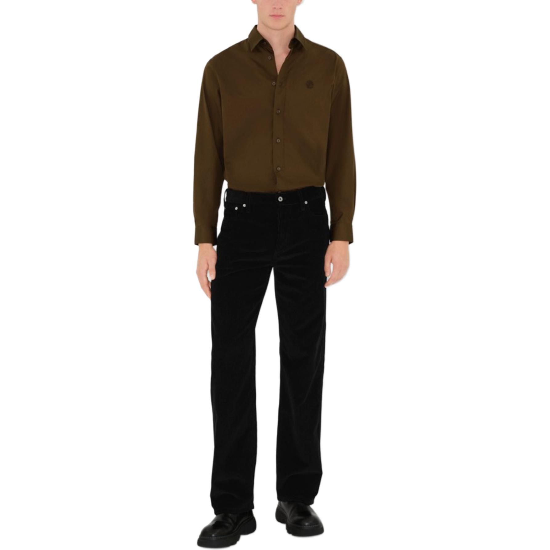 Burberry FW24  Thorn-Colored Wide Collar Long Sleeve Button-Up Shirt. 80998441 圖 3