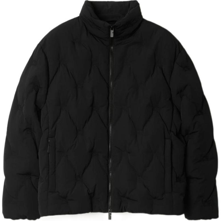 Burberry FW24 Black Logo Embroidered Puffer Jacket for Men. 80941741