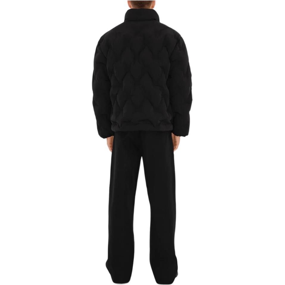 Shop Chaqueta Puffer Negra Bordada con Logo Burberry FW24 para Hombre. 80941741