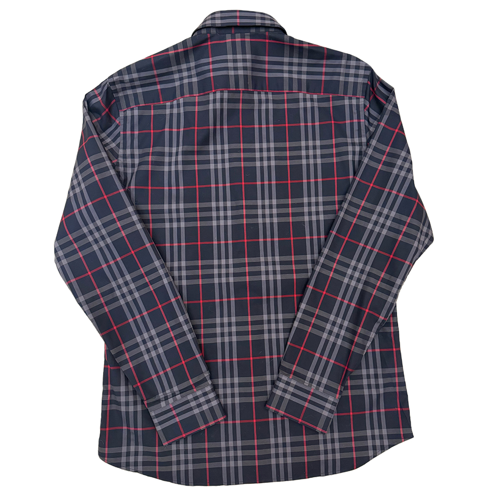 Burberry FW24 Checkered Long-Sleeve Shirt Blue  Fashion. 80842961 圖 3
