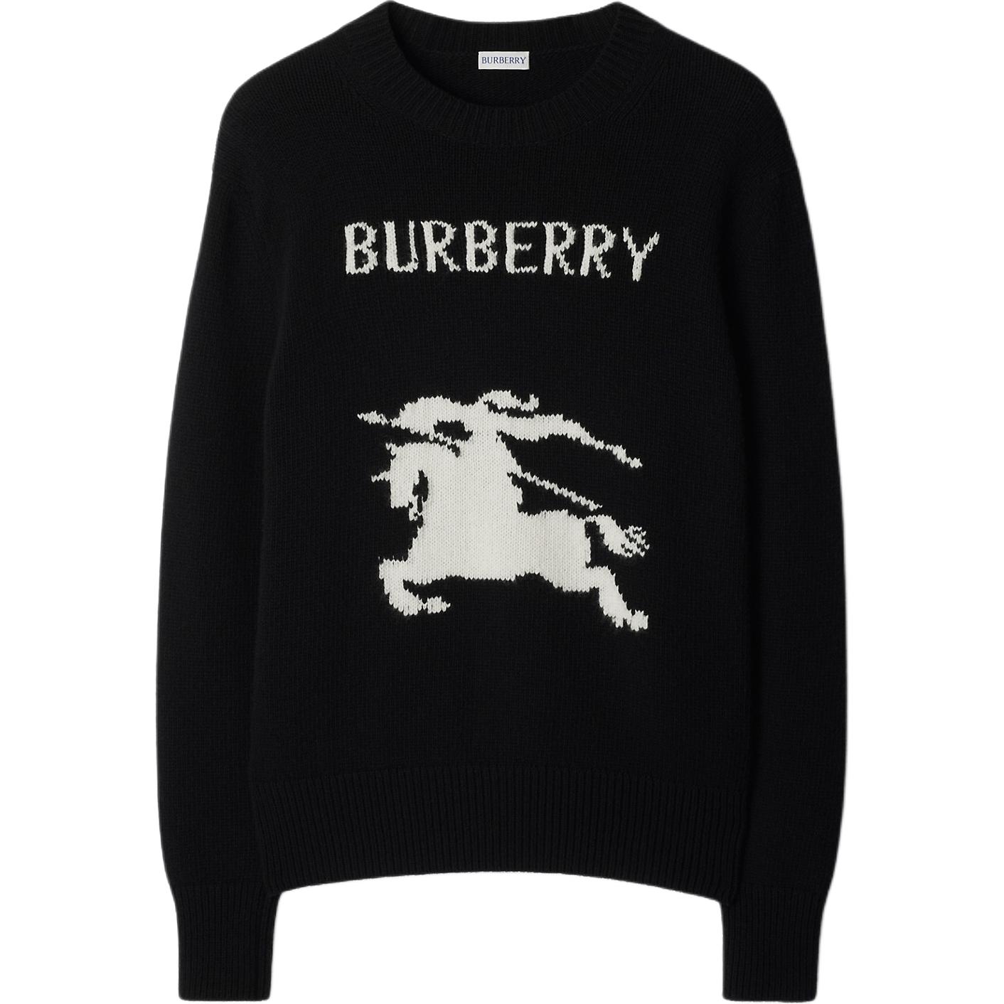 Burberry FW24 EKD Equestrian Logo Crewneck Sweater  Black 81019521 圖 2