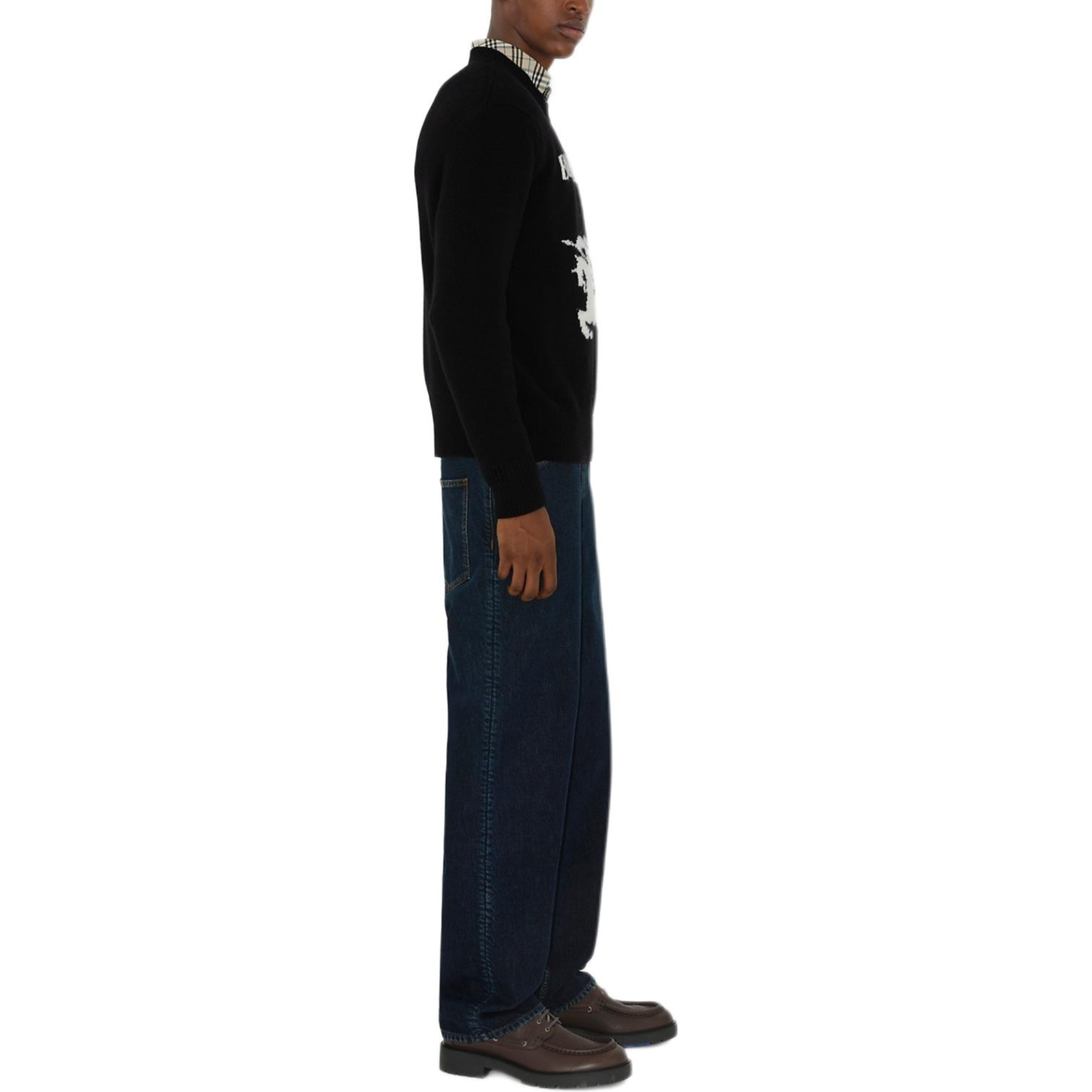 Burberry FW24 EKD Equestrian Logo Crewneck Sweater  Black 81019521 圖 5