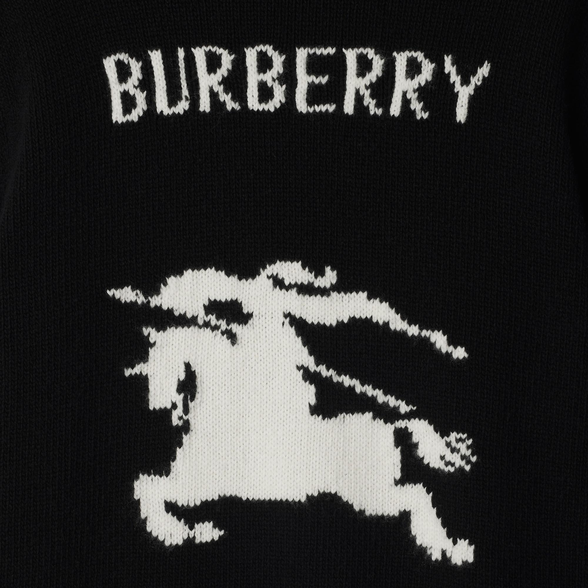Burberry FW24 EKD Equestrian Logo Crewneck Sweater  Black 81019521 圖 6