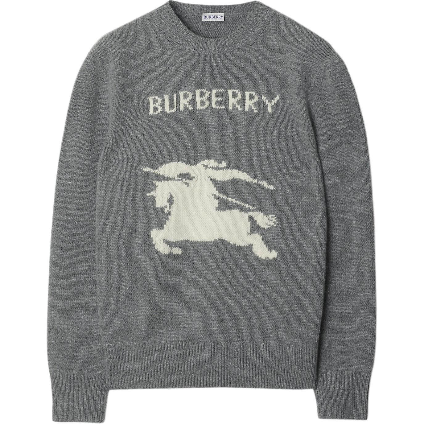 Burberry FW24 Equestrian Knight Crewneck Sweater Men’s Grey. 81048781 圖 2