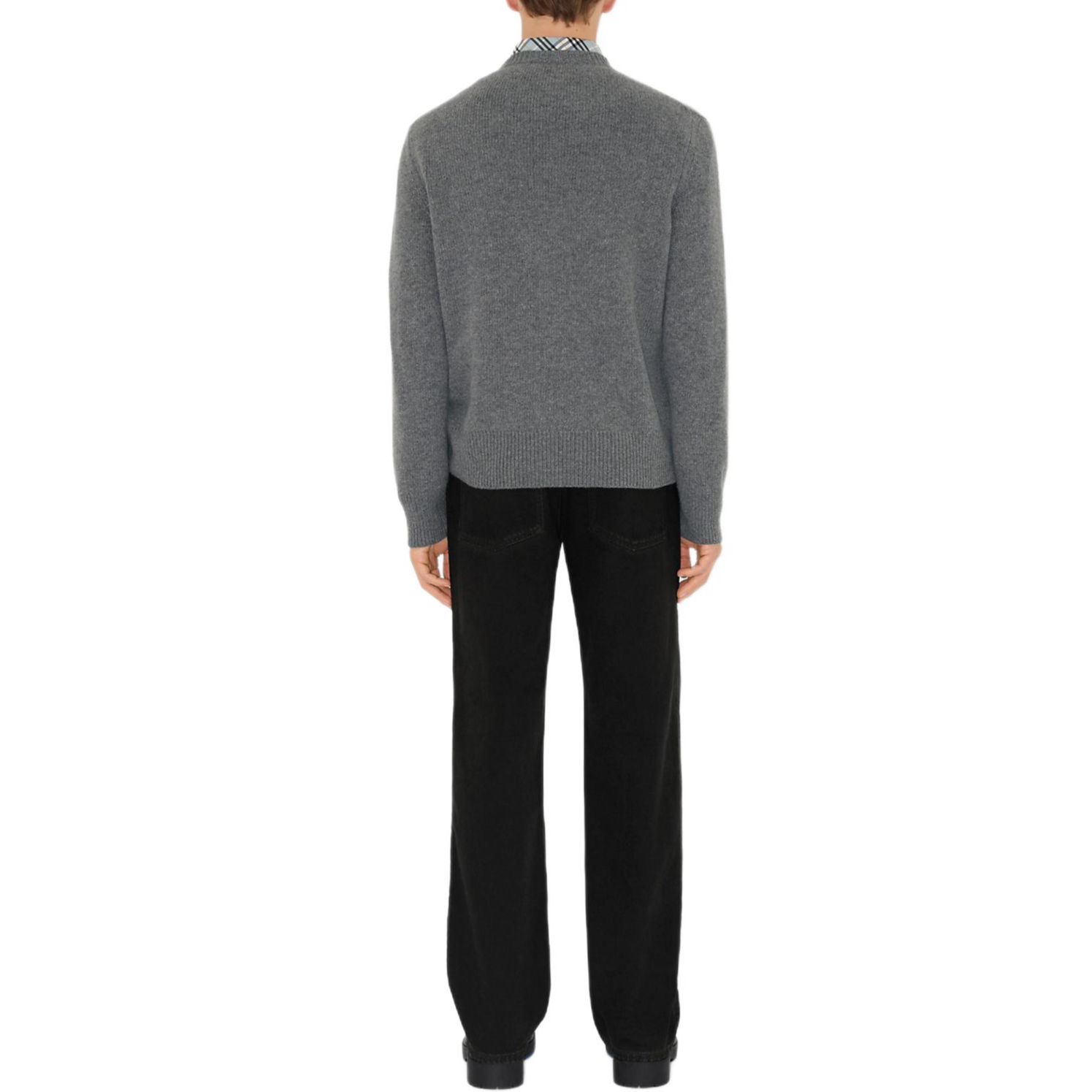 Burberry FW24 Equestrian Knight Crewneck Sweater Men’s Grey. 81048781 圖 4