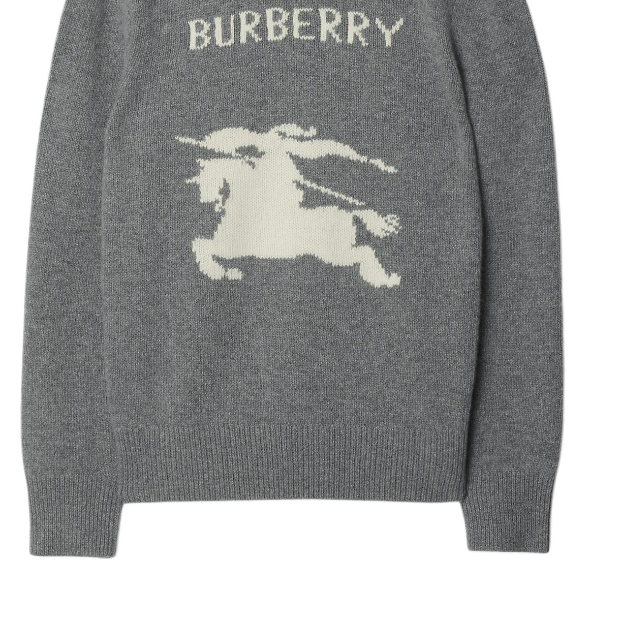 Burberry FW24 Equestrian Knight Crewneck Sweater Men’s Grey. 81048781 圖 7