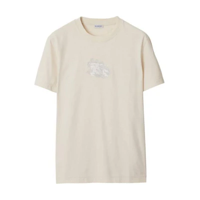 Burberry FW24 Logo Printed Crewneck Short Sleeve T-Shirt Beige 80978791