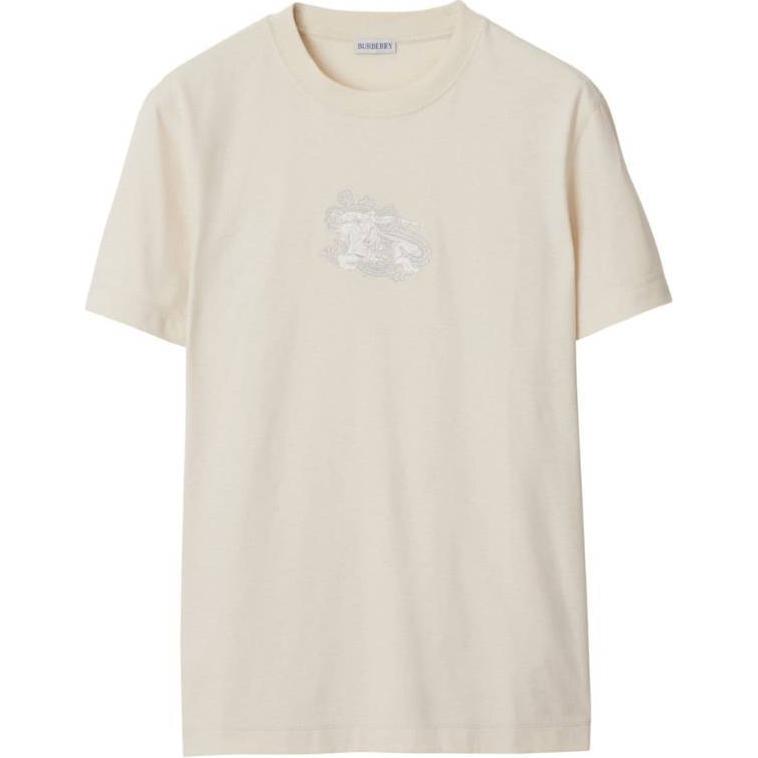 Burberry FW24 Logo Printed Crewneck Short Sleeve T-Shirt  Beige 80978791 圖 2