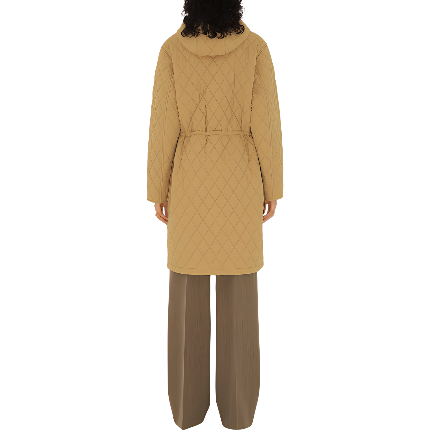 Burberry FW24 Solid Color Logo Patch Single-Breasted Cotton Jacket Women Beige. 80979971 圖 5