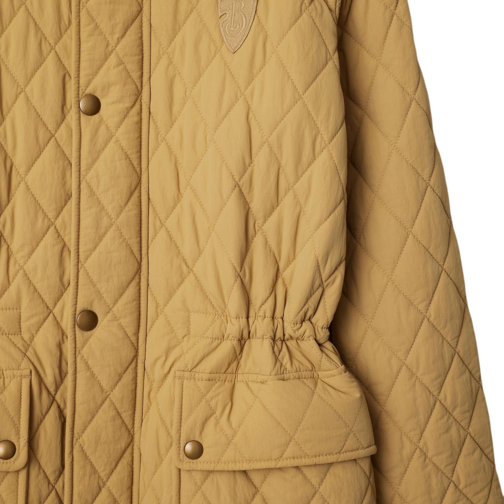 Burberry FW24 Solid Color Logo Patch Single-Breasted Cotton Jacket Women Beige. 80979971 圖 7