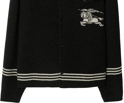 Burberry FW24 條紋印花點領紐扣外套 男士 黑色 80952441 Sizing Burberry FW24 條紋印花點領紐扣外套 男士 黑色 80952441