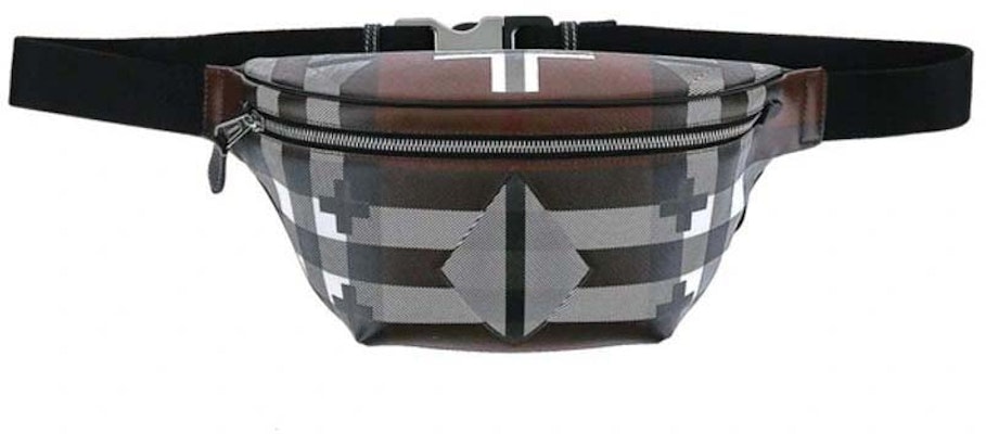 Burberry Geometric Check Bum Bag Brown Buy Burberry Geometric Check Bum Bag Brown