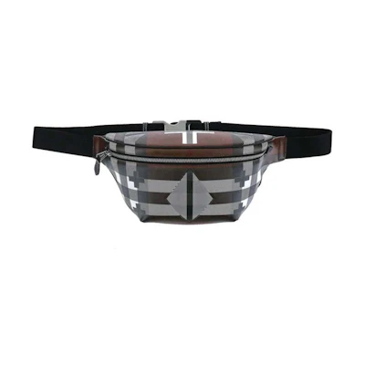 Burberry Geometric Check Bum Bag Brown