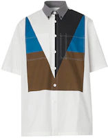 Burberry Geometric Print White Long-Sleeve Button-Up Shirt. 80454801 Burberry Geometric Print White Long-Sleeve Button-Up Shirt. 80454801