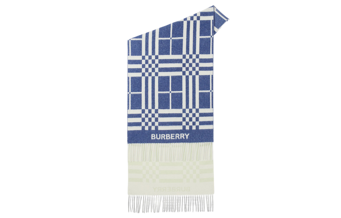 Burberry Gradient Check Jacquard Scarf Blue/White Unisex/Couples Style 80666641 圖 3