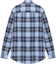 Lookbook Burberry Gradient Plaid Shirt with Embroidered Logo - Blue 80367751