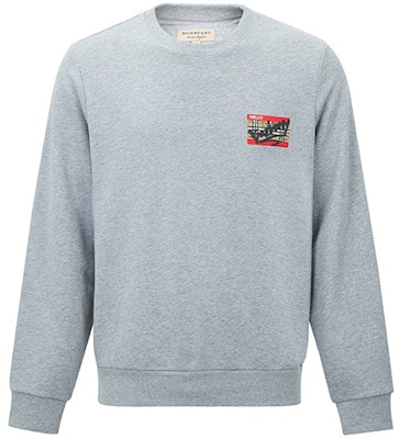 Sudadera Burberry Graffiti Logo Hombre Gris Claro Marl 80020361 Order Sudadera Burberry Graffiti Logo Hombre Gris Claro Marl 80020361