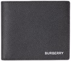 Burberry Grainy Leather International Bifold Wallet Black Burberry Grainy Leather International Bifold Wallet Black