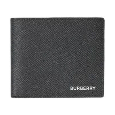 Burberry Grainy Leather International Bifold Wallet Black