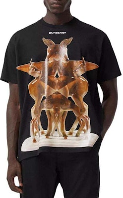 버버리 그래픽 프린트 크루넥 반팔 티셔츠 남성용 - 블랙 8037056 Lookbook 버버리 그래픽 프린트 크루넥 반팔 티셔츠 남성용 - 블랙 8037056