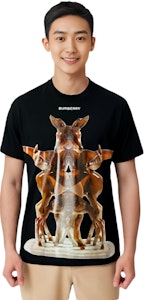 Burberry 男裝黑色圖案印花圓領短袖T恤 8037056 Shop Burberry 男裝黑色圖案印花圓領短袖T恤 8037056