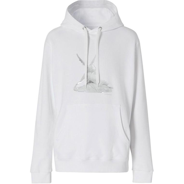 Burberry Graphic Print Hoodie White 80243681
