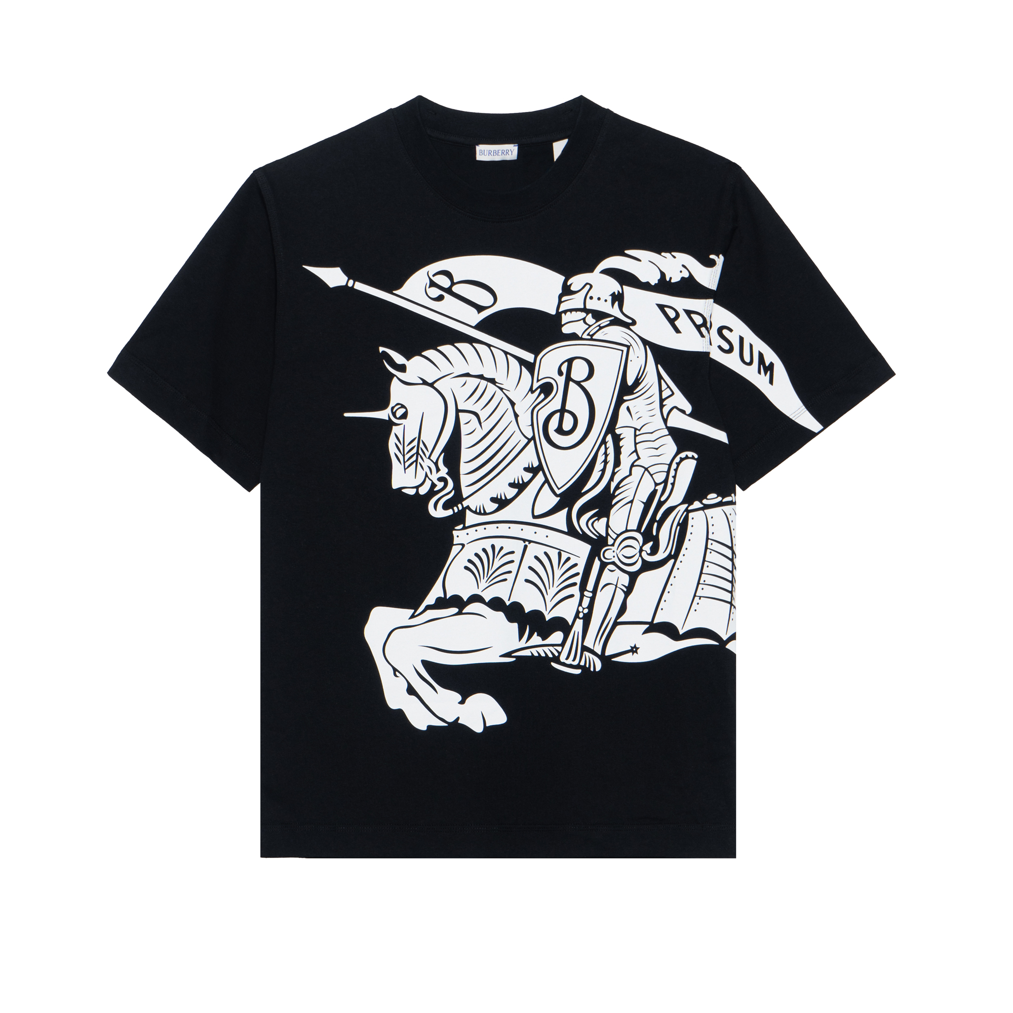 Burberry Graphic Print Loose Fit Crew Neck  T-Shirt in Black. 80950581