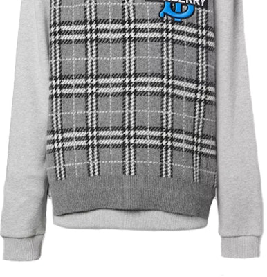 Burberry Gray Checkered Cashmere Knit Sweater 80330451 Sizing Burberry Gray Checkered Cashmere Knit Sweater 80330451