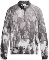 Burberry Gray Half-Zip Pullover Sweatshirt with Allover Graphic Print 45596671 Burberry Gray Half-Zip Pullover Sweatshirt with Allover Graphic Print 45596671