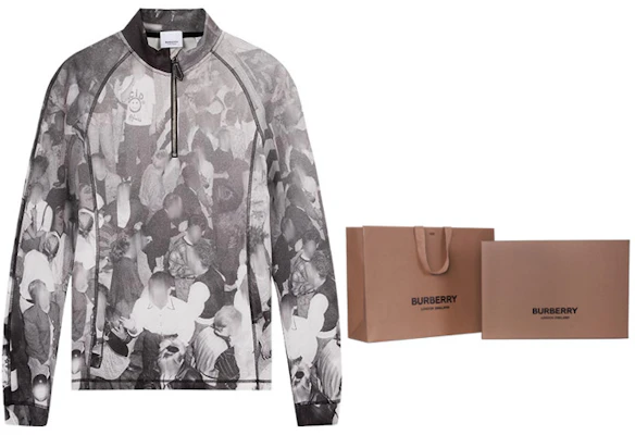 Sudadera Burberry Gris Media Cremallera con Estampado Gráfico Integral 45596671 Cheap Sudadera Burberry Gris Media Cremallera con Estampado Gráfico Integral 45596671